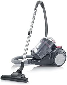 SEVERIN CY7089 Bagless Cyclone Vacuum Cleaner, Floor Vacuum Cleaner for Constant Suction Power, Bagless Vacuum Cleaner with 800 Watt and 9 m Operating Radius, 2.1 L, Black/Red,
