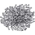 200 Pack Cable End Brake Cable Cap Cable Crimp Ends for Road Bike and Mountain Bicycle, Silver