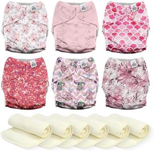 Mama Koala 3.0 Cloth Diapers for Babies, 6 Pack One Size Washable and Reusable Pocket Diapers for Newborns and Toddlers (Lovely Pink)