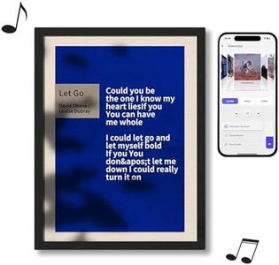 MorningBlues Gallery T2 Music Frame Bluetooth Speaker, 2.1 Hi-Fi Stereo, Wi-Fi 2K Paper-Like Display with Dynamic Lyrics, Wall or Tabletop Design, Supports Spotify, Apple & Amazon Music