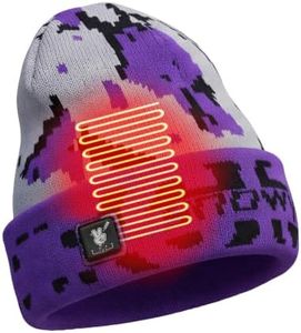SNOWYES Heated Beanie for Men Women, 7.4V 3000mAh Rechargeable Battery | 10-Second Heat, Dual-Side Warmth Above Ears, Battery Display; Ideal for Skiing, Fishing, Hunting and Cold-Weather Activities