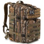 QT&QY 45L Military Tactical Hunting Backpacks for Men Camouflage Molle Army Assault Pack 3 Day Bug Out Bag Hiking Treeking Rucksack