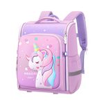 PALAY® School Backpack for Girls, Unicorn Cartoon School Backpack Girls Backpack for School, Travel, Camping, Burden-relief School Backpack for Kids 3-6 Years Old