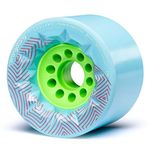 Orangatang Caguama 85mm 77a Downhill Longboard Skateboard Cruising Wheels w/Loaded Jehu V2 Bearings (Blue, Set of 4)