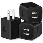 USB Wall Charger, USINFLY 3Pack 2.1A Dual Port USB Cube Power Adapter Charger Block Plug Charging Box Brick for Phone 14 13 12 11 Pro Max SE XS XR X 8 7 6S 6 Plus, Samsung Galaxy, LG, Android Phone