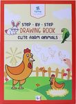 PepPlay Step by Step Drawing Book Cute Farm Animal - Essential Skills, Building Activities, Coloring, Educational Sketch Books Gift for Kids, Students, Artists (4 to 10 Years) [Paperback] PepPlay