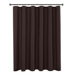 Biscaynebay Fabric Shower Curtain Liner Waterproof Water Resistant Bathroom Curtain Liner 72 by 72 Inch Chocolate