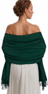RUI VTRON Pashmina Shawl Wraps for Women Green Large Winter Scarf Soft Shawls and Wraps for Evening Dresses Shawl for Wedding