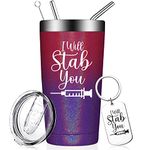 Fufandi I Will Stab You Nurse Tumbler - Nurse Gifts for Women - Nurse Practitioner Gifts - Funny Nurses Birthday, Appreciation, Christmas, Week Day Gifts for Nurses, Doctors, Assistant - Tumbler Cup