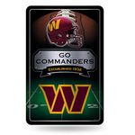 Rico Industries NFL Washington Commanders Large Metal Sign 11" x 17" Large Metal Home Décor Sign