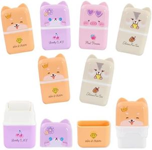 8 Pcs Cute Erasers for Kids, Cute Cartoon Rubber, Fun Party Favor & School Supplies, Kawaii Drawing Eraser for School Office Supply Stationery