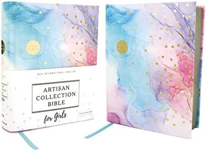 NIV, Artisan Collection Bible for Girls, Cloth over Board, Multi-color, Art Gilded Edges, Red Letter, Comfort Print
