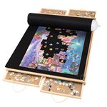 Lavievert Jigsaw Puzzle Board Jigsaw Table with 4 Sorter Drawers, Extra Puzzle Roll Up Mat Jigsaw Holder Puzzle Storage for up to 1500 Pieces