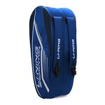 Li-Ning Hot Shot Triple Zipper Polyester Badminton Kit Bag (Blue/Navy, Large) | Easy - Access Compartments | Spacious | Unisex - Men, Boys, Girls, Women