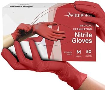 Light Burgundy Nitrile Disposable Gloves - 50 Count - 3 Mil Nitrile Gloves Medium - Powder and Latex Free Rubber Gloves - Surgical Medical Exam Gloves - Food Safe Cooking Gloves