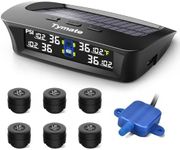 Tymate RV Tire Pressure Monitoring System, Solar Charge TPMS, 6 Sensors & 5 Alarm Modes, M12-3 2024 Updated Color Display, W/Repeater for Longer Distance Transmission, 0-87 PSI for RV Trailer Camper