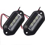 2Pcs LED License Plate Tag Light Universal 6 SMD2835 Convenience Courtesy Door Step Lamp Light for Trailers RV Trucks