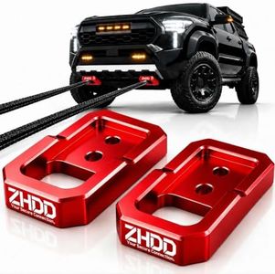 ZHDD Front Tow Hooks for Tacoma 2024-2026, 4Runner 2025-2026, Land Cruiser LC250 2024-2025 | Military-Grade Anodized Aluminum | Direct Bolt-On Recovery Hooks (Red)