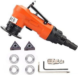 BAINUO Manual Pneumatic Chamfering Machine, Mini Portable Linear Chamfering Power Tools, 45 Degree Metal Trimming Arc Corner Deburring Kit Orange