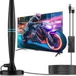 TV Aerial Indoor TV Aerial for Smart TV with Signal Booster Digital TV Antenna indoor/outdoor with strong signal uk for Miles Long Range Support 4K 1080P HDT-With Magnetic Base 2025 Upgrade