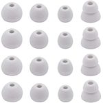 BLLQ Gray Ear Tips Compatible with Beats Flex, Replacement Ear Buds Ear Cap Ear Plug Eartips for Beat s Flex Wireless Earbuds, 8 Pairs, Light Gray [Flex]