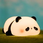 HAPPYBAG Cute Rechargeable Panda Night Light for Kids Room,Silicone Touch Night Light for Baby Nursery, Dimmable Panda Lamp for Bedrooms (Panda)