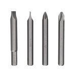 Eastman Impact Driver Bit Set Of 4Pcs, 80Mm, Chrome Vanadium 5/16" Hex Bit In Sand Finish Long Type - EID-5002, Carbon Steel