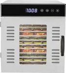 NutriChef Commercial Electric Food Dehydrator Machine - 14 Shelf Extra Large Capacity - Stainless Steel Trays - 1000-Watts, Digital Timer & Temperature Control - 18.58 x 17.52 x 22.52 IN