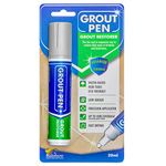 Large Grout Pen - Revives & Restores Stained Tile Grout Leaving a Clean Fresh Look (Light Grey)