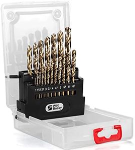 M35 5% Cobalt Metric Drill Bits Set (1mm-10mm/19pcs), Straight Shank Jobber Drill Bits, Metal HSS Twist Drill Bits for Stainless Steel Hard Metal and Cast Iron