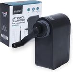 Brustro Manual Art Pencil Sharpener with Long Points with helical Blade for Charcoal, Graphite and Pastel Pencils Ideal for Artists and Students.