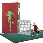 Birthday card boy, Pop up card football goal and player, invitation to football match, football thank you card, football greetings, football party invite, football presents, football gift voucher, H04