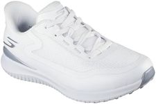 Flight Slip-in Spikeless Golf Shoe White Silver