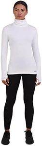 TCA Women's Warm-Up Funnel Neck Thermal Running Top - White, X-Large