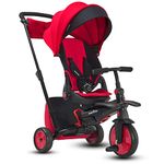 smarTrike STR7 Toddler Tricycle Stroller, Compact Bike Stroller, Easy Push Tricycle Doubles as a Toddler Bike, Baby Tricycle, Deluxe 6M+, Red & Black