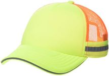 Marky G Apparel Safety Trucker Cap (1 pack), Neon Yellow/Ne, OS