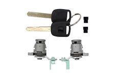 MOTOKU Pair of Front Left Driver LH Side & Right Passenger Side RH Door Lock Cylinder Keys Set for Accord 1998-2002,Civic 2001-2005,Odyssey 1999-2004, S2000 2000-2009