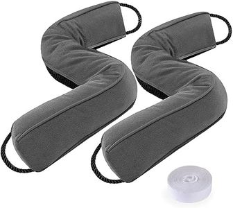 Sunolga 2 Packs 48 Inches 2LBs Weighted Door Draft Stopper Filled with Glass Beads & Cotton, Removable Machine Washable Sound Proof Under Door Draft Blocker with Anti-Abrasion Bottom for Door, Gray