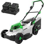 SOYUS Electric Lawn Mowers Cordless, 17 Inch 40V 2-in-1 Brushless Push Lawn Mower with 6-Postion Height Adjustment, 2x4.0Ah Batteries and Charger Included