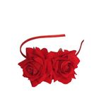 Gadinfashion™ Rose Flower Headband, Hairband,Handmade Hair Band For Girls & Women, Pack-01, Color-Red