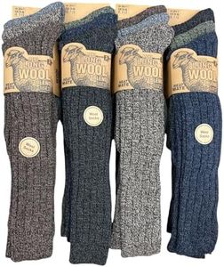 ARG 3 Pairs Mens Soft Thermal Premium Quality Long Wool Blend Boot Socks Mix Colours Size UK 6-11 EU 39-46