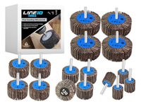 LINE10 Tools 16pk Flap Sanding Wheels Kit fits Drill and Die Grinder for Wood and Metal