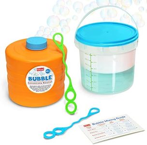 Kidzlane Bubble Concentrate Solution Set (4pc Set) | Bubble Concentrate Solution 48 Oz. Provides 480 Oz. Refill Bubble Solution for Bubble Machine | Includes Mixing Bucket & Bubble Wands