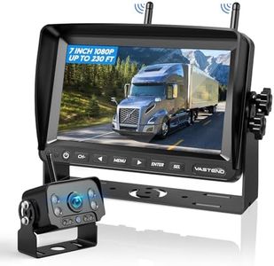 VASTEND Wireless Reversing Camera, AHD 1080P Rear View Camera with 7 inch Monitor, Stable Signal, IP69K Waterproof, Support 4 Cameras, Reverse Cameras Kit for Van, Trailer, Motorhome, Caravan(VE-7A)