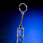 Personalized Crystal Picture Engraved Key Chain