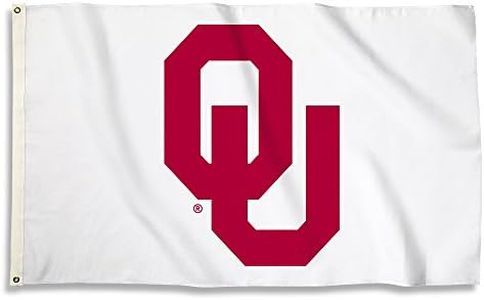 BSI PRODUCTS, INC. - Oklahoma Sooners 3’x5’ Flag with Heavy-Duty Brass Grommets - OU Football, Basketball and Baseball Pride - High Durability for Indoor and Outdoor Use - Great Gift Idea - White