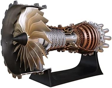 TR900 Aircraft Turbofan Engine Model, 1/20 3D Printed DIY Assembly Motor Drive Trent 900 Functional Turbofan Engine Model for Enthusiasts (150+PCS)