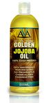 Muzili Family 500ml 100% Pure and Natural Cold Pressed Natural Unrefined Virgin Golden Jojoba Oil - Moisturizer for Skin, Hair, face and Nails L