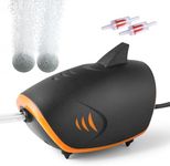 HITOP Powerful Aquarium Air Pump, Dual Outlets Aquarium air pump, Adjustable Oxygen Aerator with accessories, for 60-600L Fish Tank