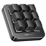 VAYDEER One Handed Macro Keyboard Mechanical, Programmable Keypad Gaming 9 Keys Fully Adjustable, Multifunctional USB Macro Keypad, Mini PC Key Device Compatible with Mac OS, Windows, Vista (Black)